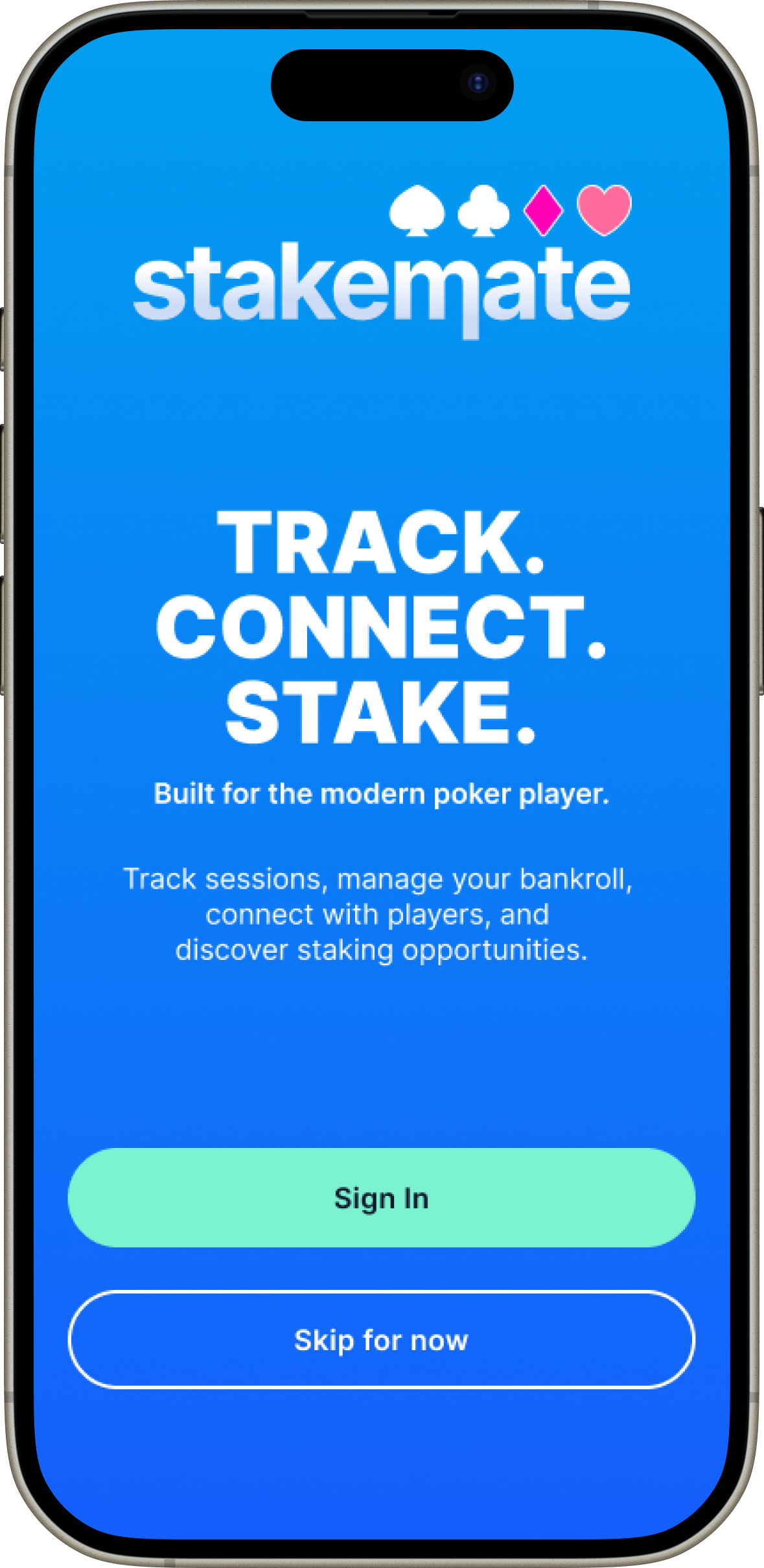 Stakemate dashboard